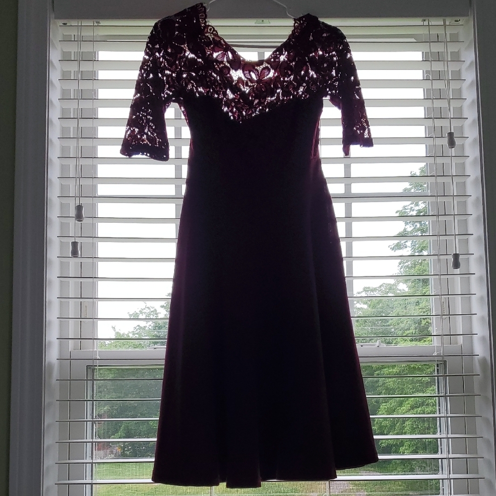 Black and Pink Sequin Flutter Sleeve Midi Dress